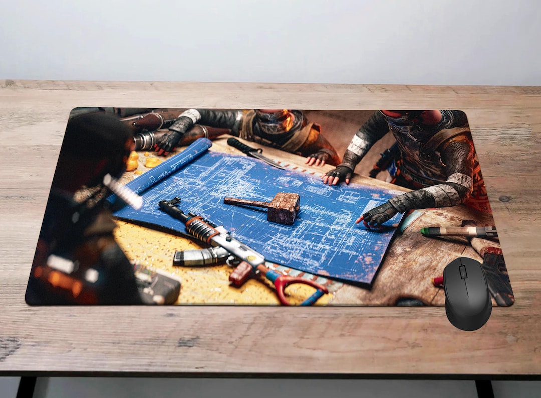Rust Blueprint Mouse Pad XL Custom PC Desk Mat, Rust Gaming Mat, Rust ...