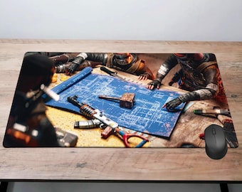 Alfombrilla de ratón XL con diseño de Rust Blueprint, alfombrilla de escritorio personalizada para PC, alfombrilla para juegos Rust, alfombrilla de ratón Rust, alfombrilla de teclado con temática Rust, alfombrilla de ratón para videojuegos Rust de regalo