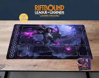Kai'Sa Riftbound Playmat TCG Card Mat, Rift Bound Kaisa Gamemat, Riftbound Gift Mouse Pad, 24x14 Game Mat Premium League of Legends Mat