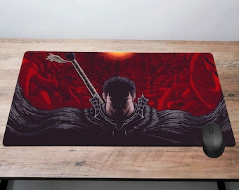 Berserk Desk Mat Anime Mouse Pad, GUTS PC Gaming Desk Pad for Gamers,  Berserk Keyboard Mat Gift, Griffith Desk Mat