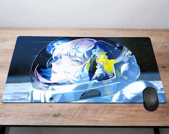 Lucyna Kushinada Desk Mat Cyberpunk Edgerunners Mouse Pad Lucy Mouse Pad PC Gaming Desk Pad, Lucyna Keyboard Mat Cyberpunk Playmat  Mousepad