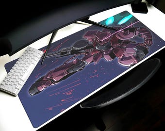 Zaku Desk Mat Gundam Mobile Suit Char AznableI Mouse Pad, TCG Card Game GCG Playmat Gaming Mat Gift Keyboard Mat, Gundam Extended Mouse Pad