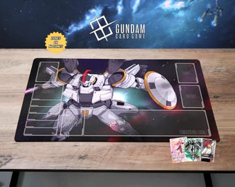 Tallgeese Playmat Gundam TCG Card Game Gundam Deskmat, GCG Gamemat Mouse pad Gift Wing Zero 24x14 Game Mat Gundam Mobile Suit