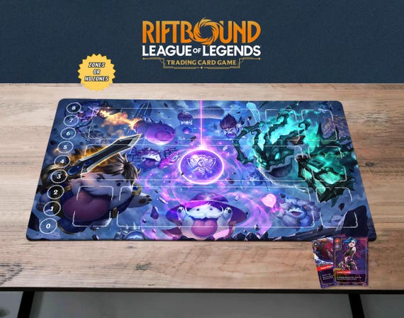 Poro Champions Playmat Riftbound TCG Card Mat, Rift Bound Gamemat