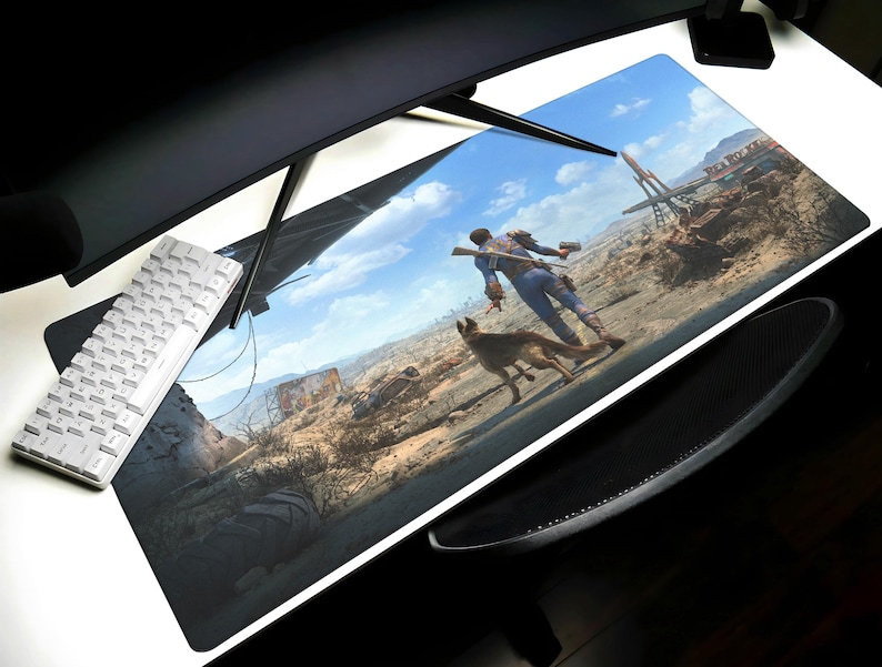 Vault Fallout Mat Fallout Desk Mat Gaming Mouse Pad, Fallout Dogmeat Desk Pad, Vault-tec ...