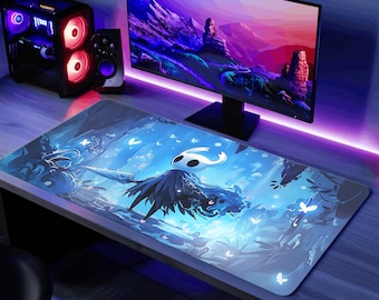 Hollow Knight bureaumat gaming-muismat, Silksong pc-gaming bureaumat, videogame toetsenbordmat cadeau, holle ridder muismat