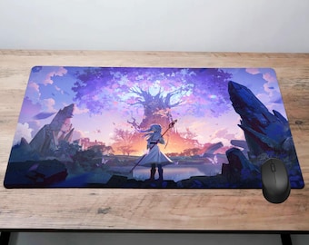 Tapis de souris dessin animé Freiren, Beyond Journey's End pour gamers, cadeau de tapis de clavier Fougère, tapis de bureau Freiren