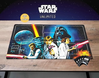 新たなる希望プレイマット スターウォーズ TCG ゲームマット スターウォーズ アンリミテッド ゲーミングマット ルーク・スカイウォーカー レイア 3mm厚 SWU 装飾ギフト