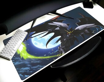 Deathscythe Desk Mat Gundam Mobile Suit Mouse Pad, TCG Card Game GCG Playmat Gaming Mat Gift Keyboard Mat, Gundam Extended Mouse Pad
