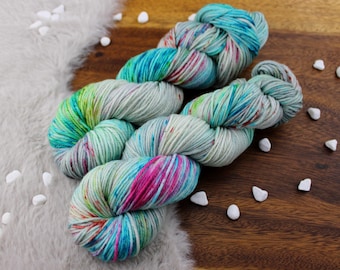 Hand-Dyed Yarn, DK 4 ply, Extra Fine Superwash Merino Cashmere, Coastal Lullaby
