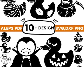 Halloween Rubber Duck SVG Bundle, Spooky Duck Png, Jeep Ducking Svg, Vampire Mummy Reaper Duck Clipart, Cricut Cut Files, Instant Download