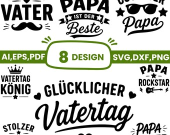 German Papa SVG Bundle: Father's Day Svg, Die Beste Papa Svg, Father's Day gift, Family Svg, Plotter File Svg, For Cricut (Digital Download)
