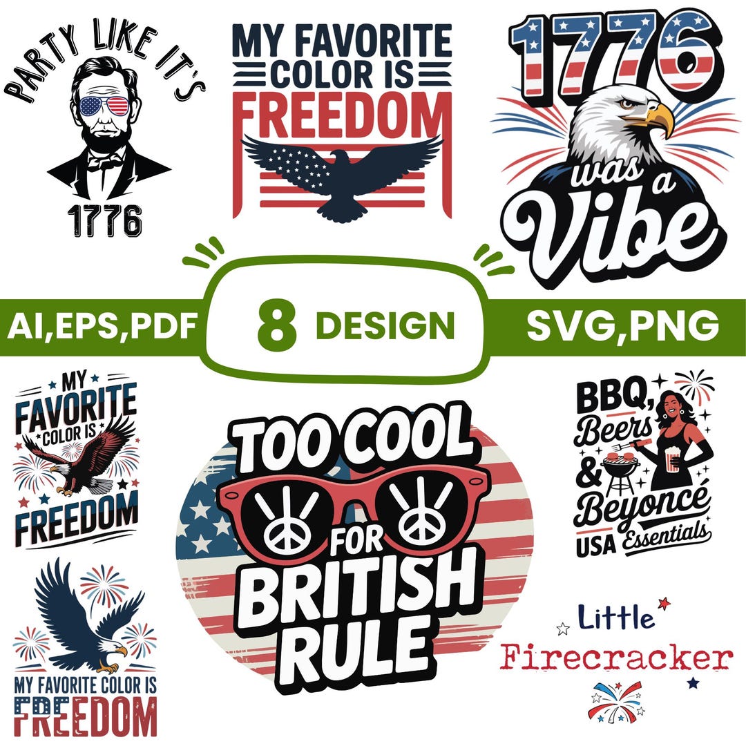 4th of July Svg Bundle, Patriotic Independence Day SVG, Retro USA ...
