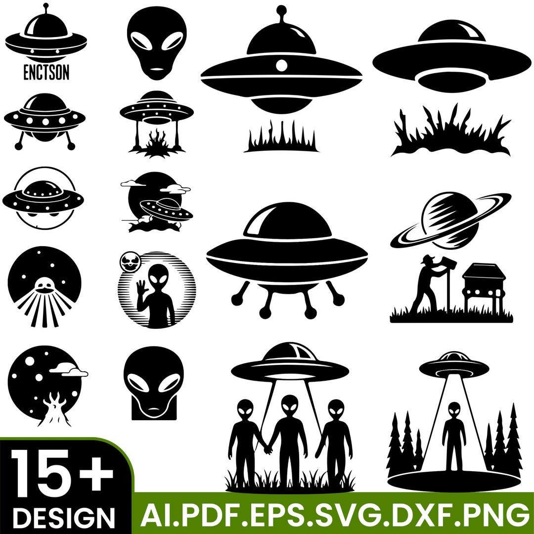 UFO SVG Bundle, Alien Svg, Spaceship Clipart, Sci-fi Cricut Files ...
