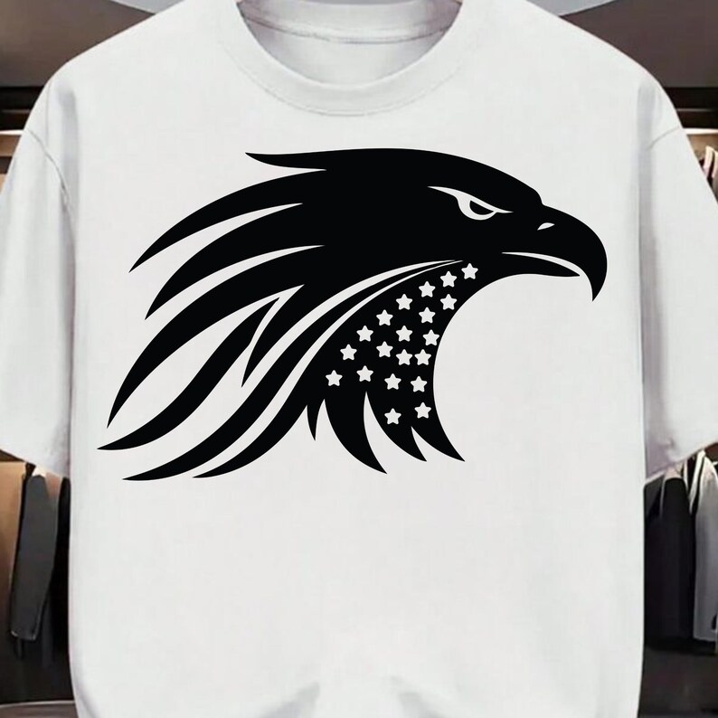 Patriotic Eagle USA Flag SVG Bundle, American Bald Eagle Design ...