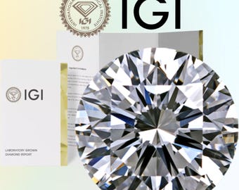 IGI Certified Lab Grown Diamond, E-F Color, VVS-VS Clarity, 1-5 Ct Loose Diamond