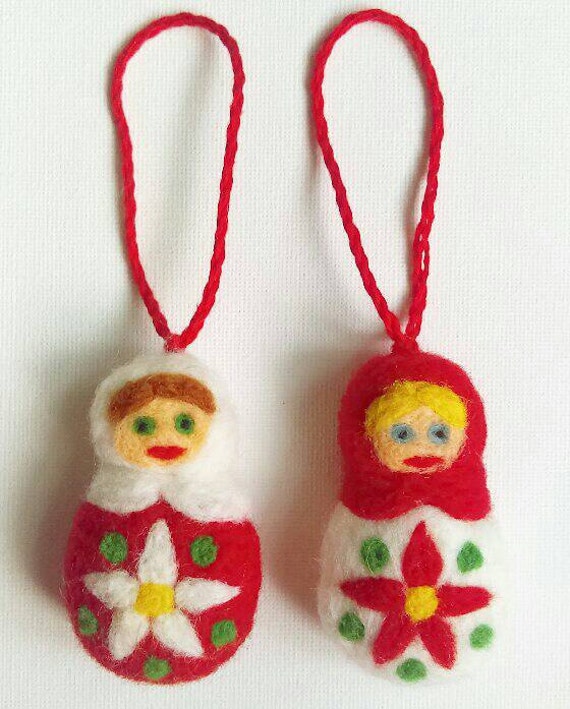 Christmas Nesting Doll Ornament Set | Etsy