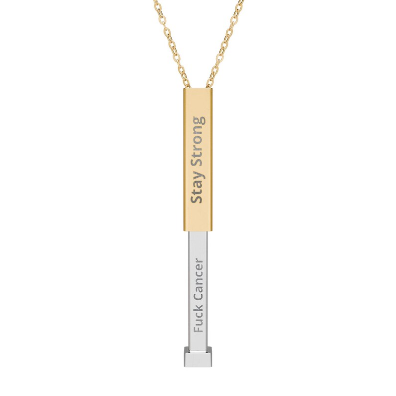 Hidden Message Sliding Bar Necklace | Engraved Secret Message Pendant ...