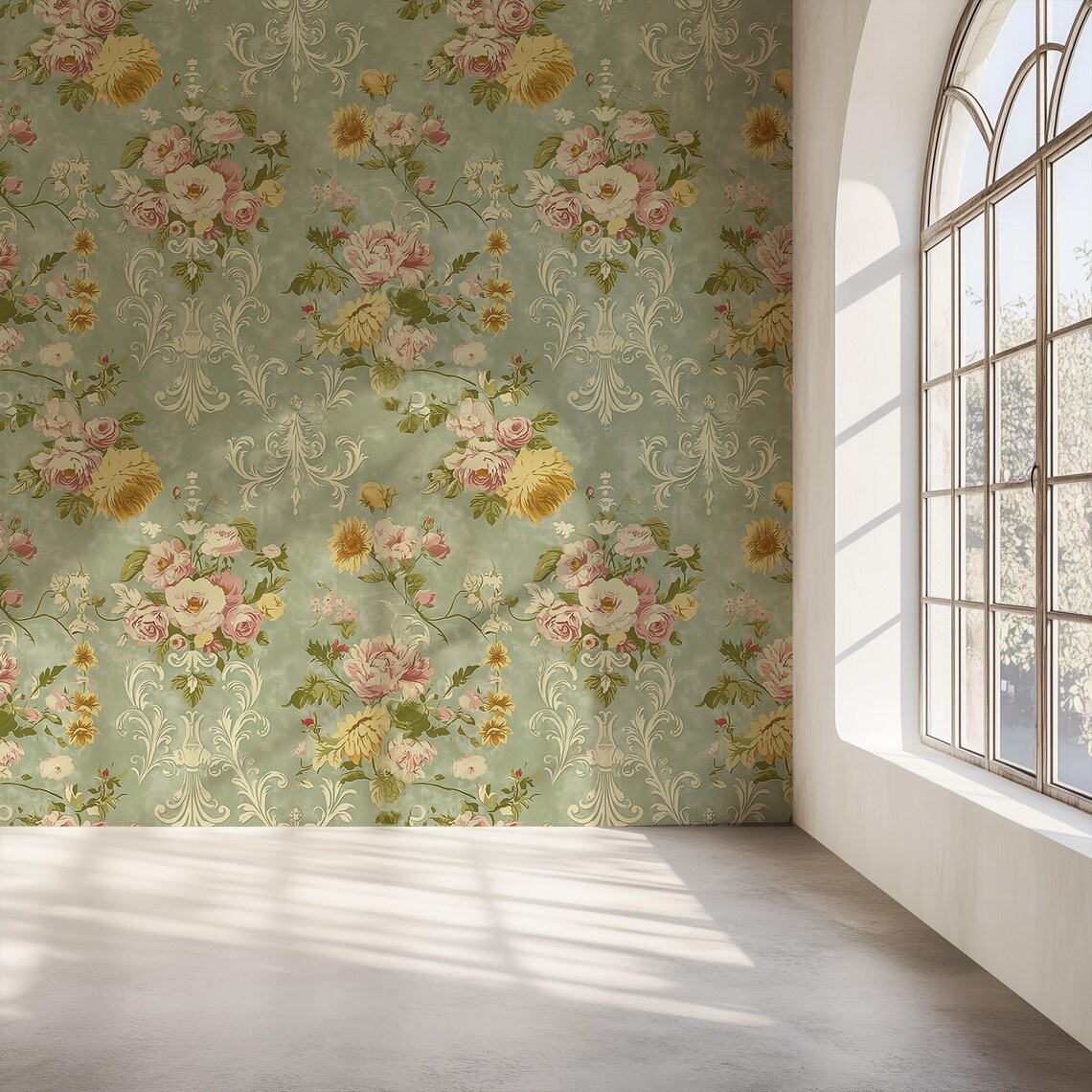Laura Ashley Style Vintage Floral Wallpaper Pattern: Seamless ...