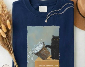 No ICE Van Gogh Cat Shirt, Funny Art Meme Tee, Abolish ICE Protest T-Shirt, Political Cat Sweatshirt, Pro Immigration Top, Anti Trump Shirt