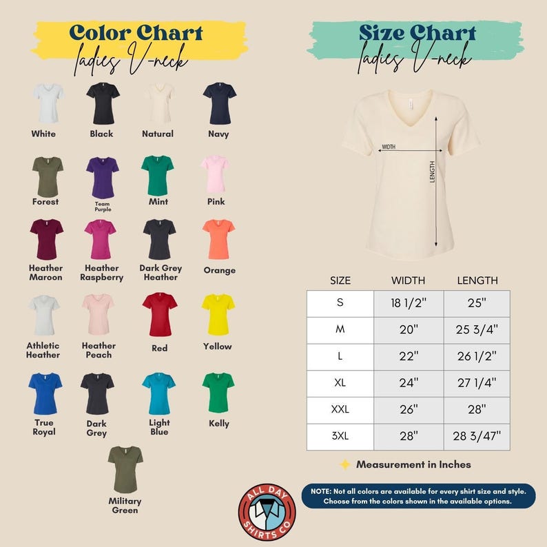 a women's t - shirt size chart with measurements