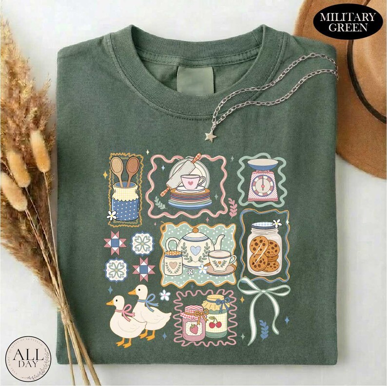 In My Granny Era Shirt, Comfort Colors Farmhouse T-shirt, Grandma Core Style Top, Cute Granny Kitchen Sweater, Cozy Cottagecore Graphic Tee image 2