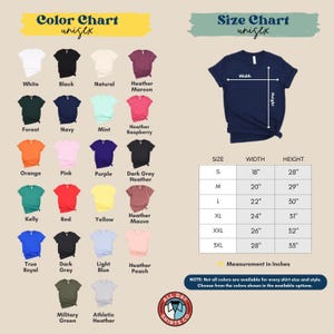 a women's t - shirt size chart with different colors