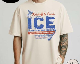 Frozen Kristoff and Sven Ice Harvesting Shirt, Vintage Disney Inspired Tee, Family Vacation T-shirt, Disney Gift for Men, Frozen Sweatshirt