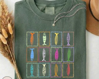 Sardines Tin Fish Graphic Shirt, Comfort Colors Fish Tee, Summer Coastal Girl Apparel, Ocean Lover Aesthetic Gift, Beach Vacation Crewneck