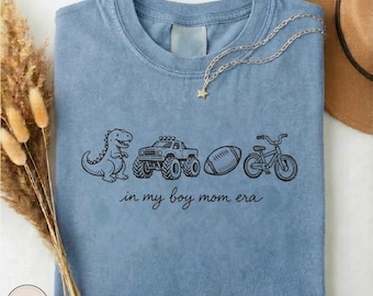 Chemise époque maman garçon, t-shirt sport tendance pour maman, nouveau cadeau de maman pour garçon, haut football Monster Truck graphique, sweat-shirt inspiré pour maman garçon