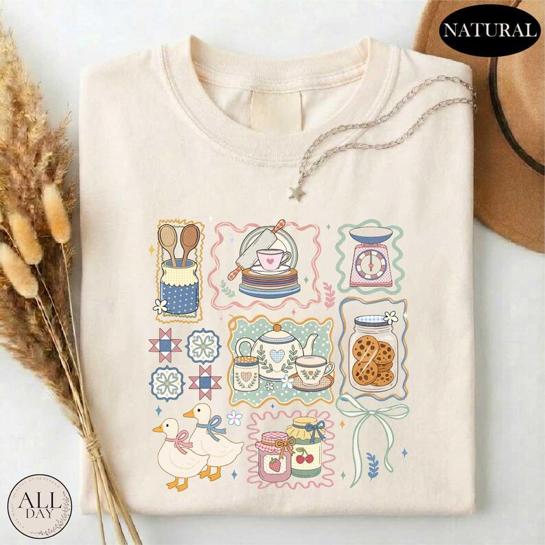 In My Granny Era Shirt, Comfort Colors Farmhouse T-shirt, Grandma Core Style Top, Cute Granny Kitchen Sweater, Cozy Cottagecore Graphic Tee image 4