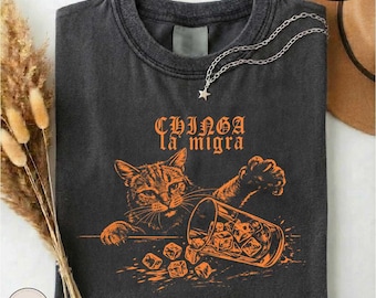 Chinga La Migra Cat Shirt, Anti ICE Tee, Comfort Colors Protest Shirt, Political Street Art, Abolish ICE Activist Top, Pro Immigrant Sweater