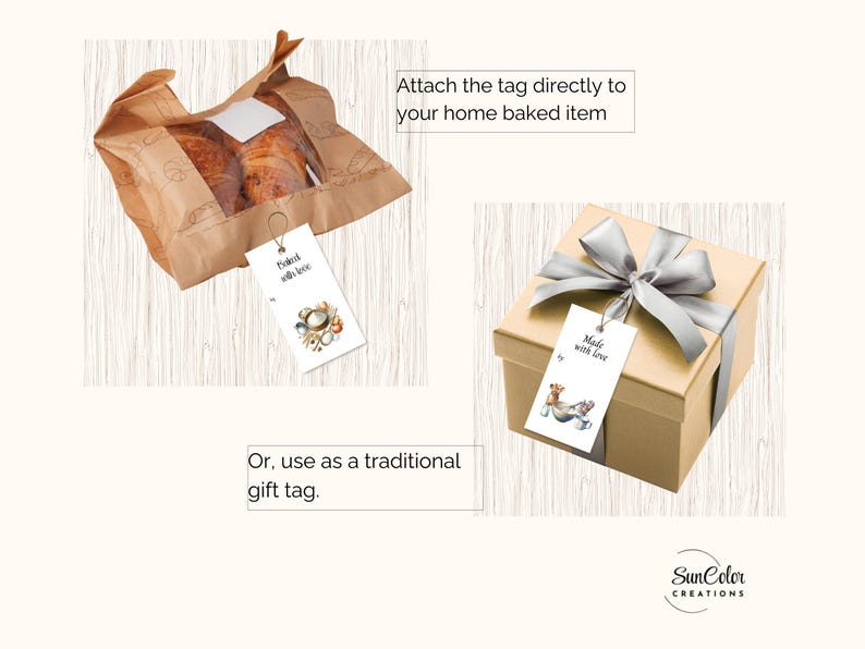 Baking Cooking Gift Tags, Home Baked, Home Cooked, Gifts From Kitchen ...