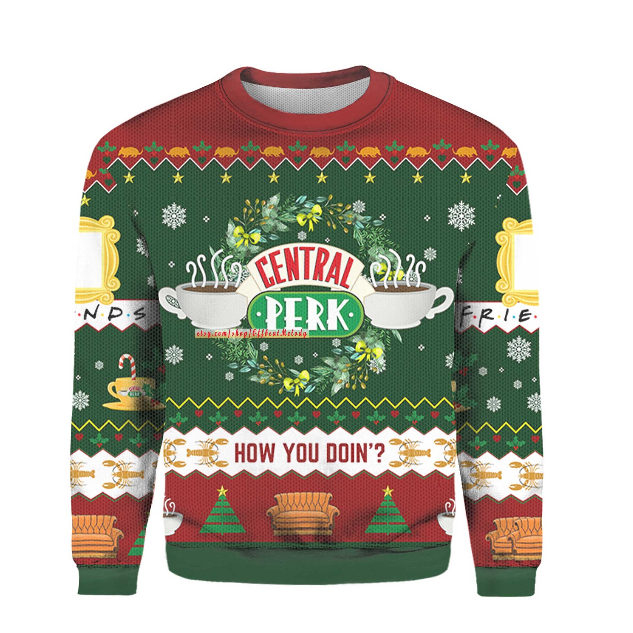 Friends Christmas Sweater - Etsy