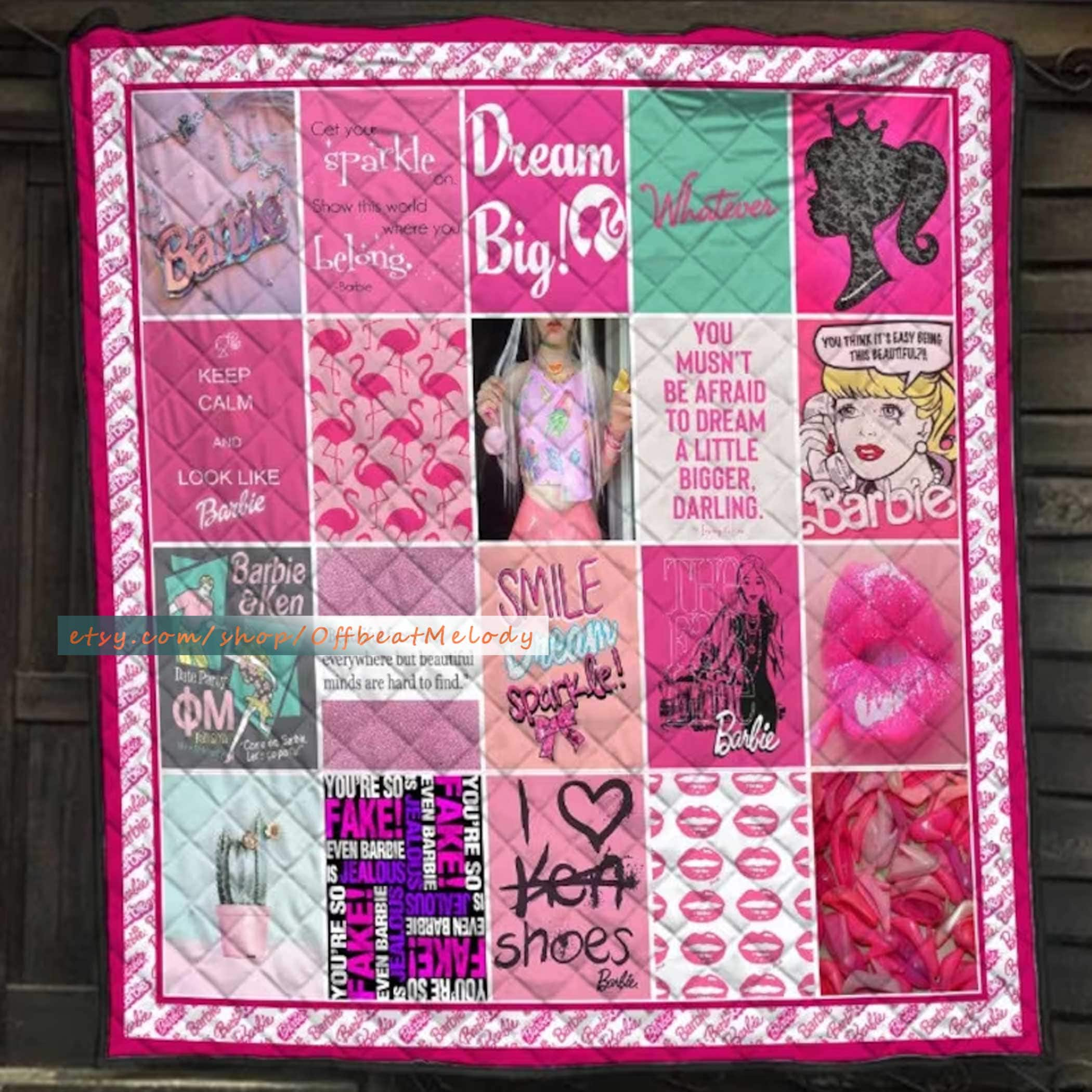 Barbie Girl Quilt Blanket, Barbie Girl Lovers Quilt Blanket