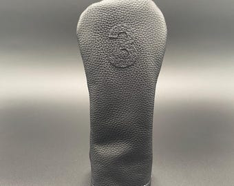 Genuine Leather Golf 3 Wood Headcover - Blackout #3