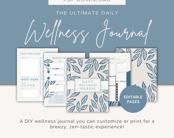 Daily Wellness Planner | Meal, Habit & Self-Care Tracker (Digital Download, PDF)