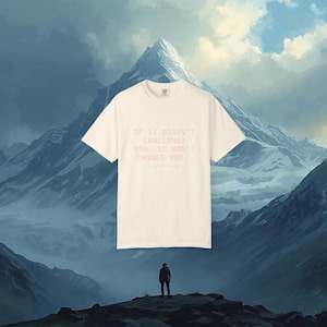 1337 Speak-T-shirt "1F 1T D035N'7 CH4LL3N63 Y0U" - T-shirt met groeimindset - shirt met gecodeerde quote