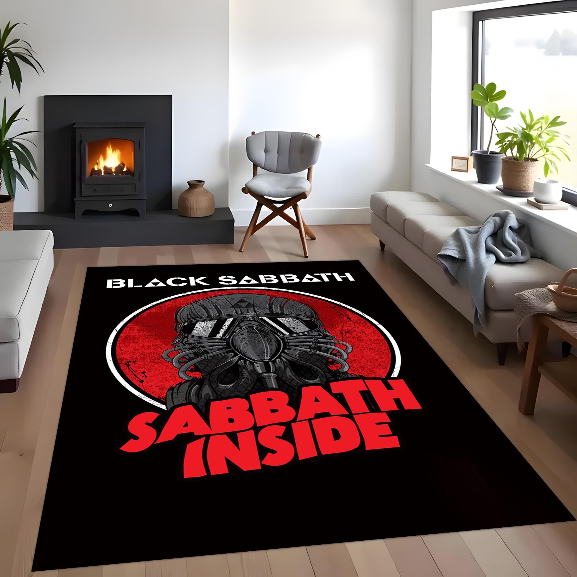 Black Sabbath Rug: Heavy Metal Music Decor, Rock Band Carpet