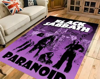 SUPREME Black Sabbath RUG ブラックサバス　ラグ Black Sabbath Rug: Heavy Metal Music Decor, Rock Band Carpet - Etsy