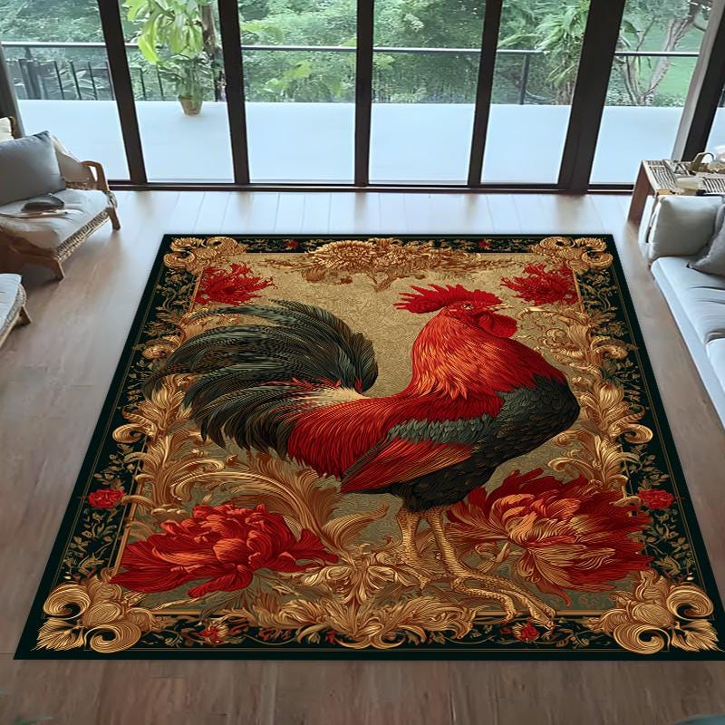 Rooster Rugs - Etsy