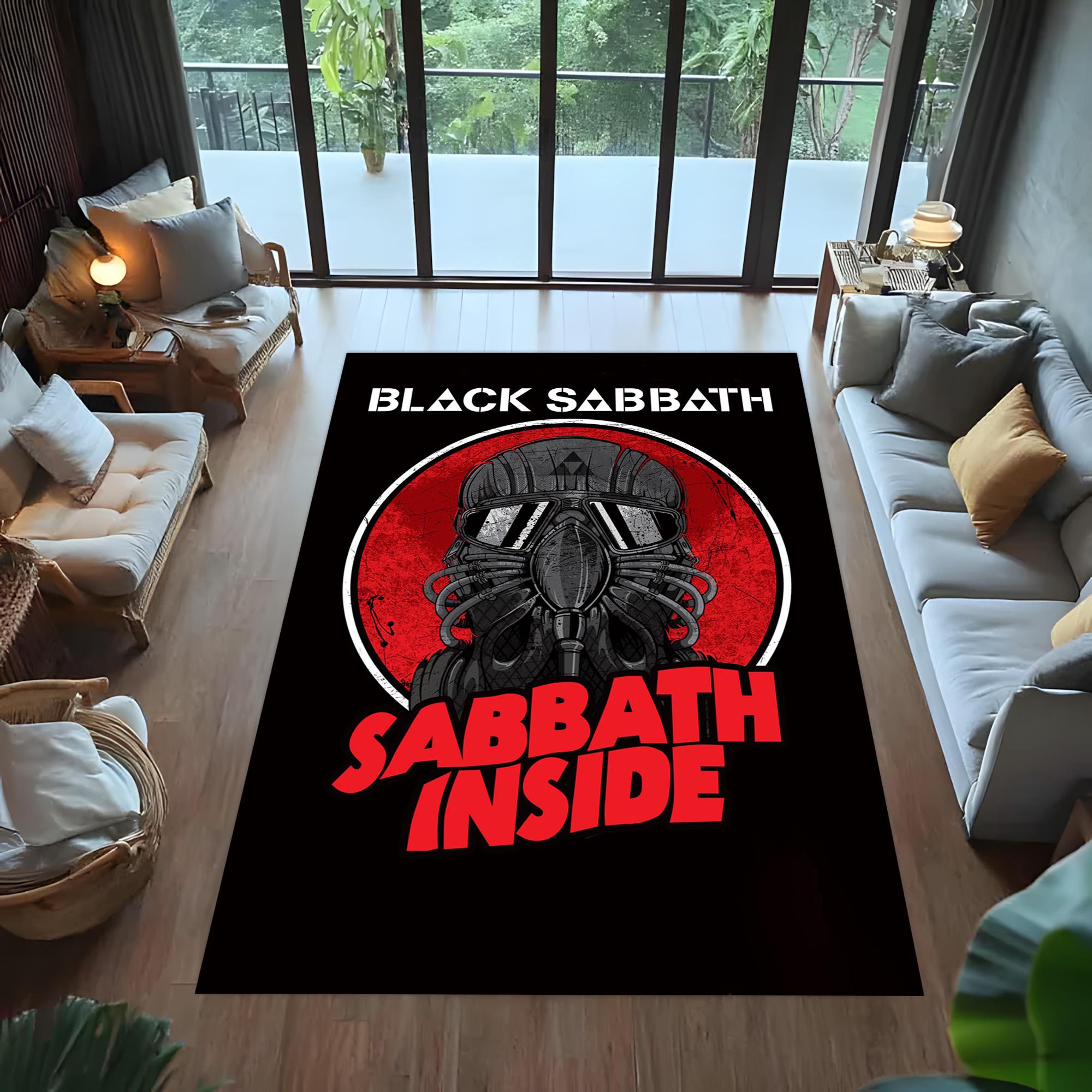 Black Sabbath Rug: Heavy Metal Music Decor, Rock Band Carpet
