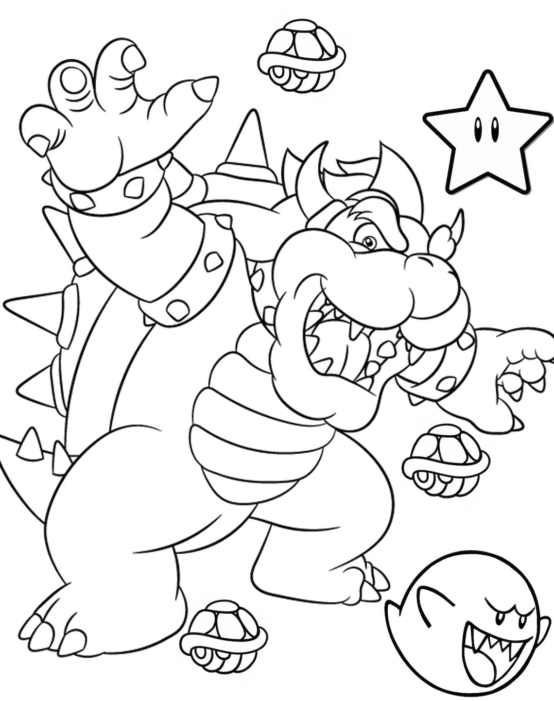 Mario Coloring Book - Etsy