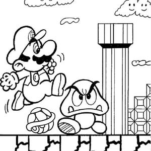 Mario Coloring Book - Etsy