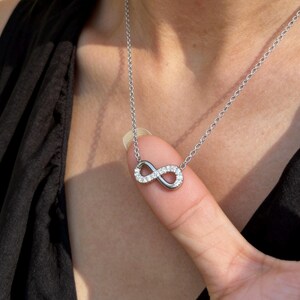 Dainty Infinity Necklace Silver Stainless Steel