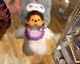Kuromi Monchhichi Doll – Sanrio × Sekiguchi Collaboration