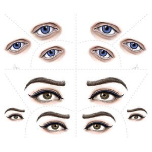 Multi Eyes Optical Illusion Costume Temporary Tattoo