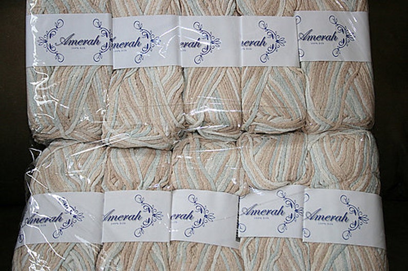 10 skeins of Sandstone silk yarn