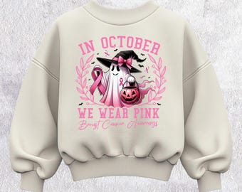 In October We Wear Pink – Breast Cancer Awareness PNG