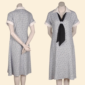 20s 30s viscose art deco charleston summer dress blue